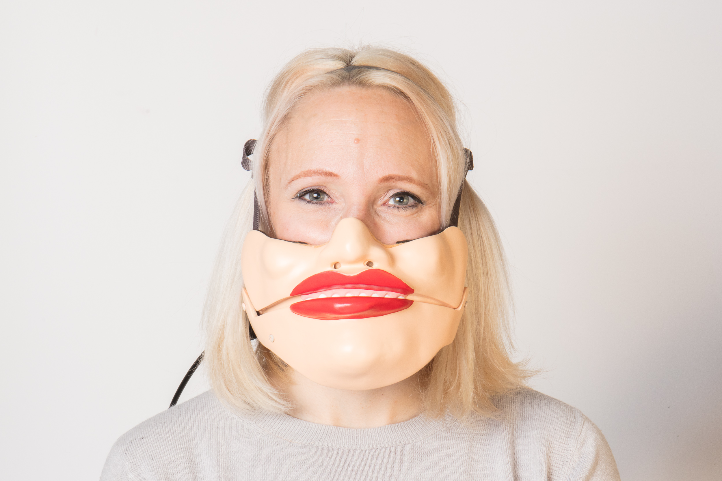 Female Lush Lips Ventriloquist Mask Kallini Puppets